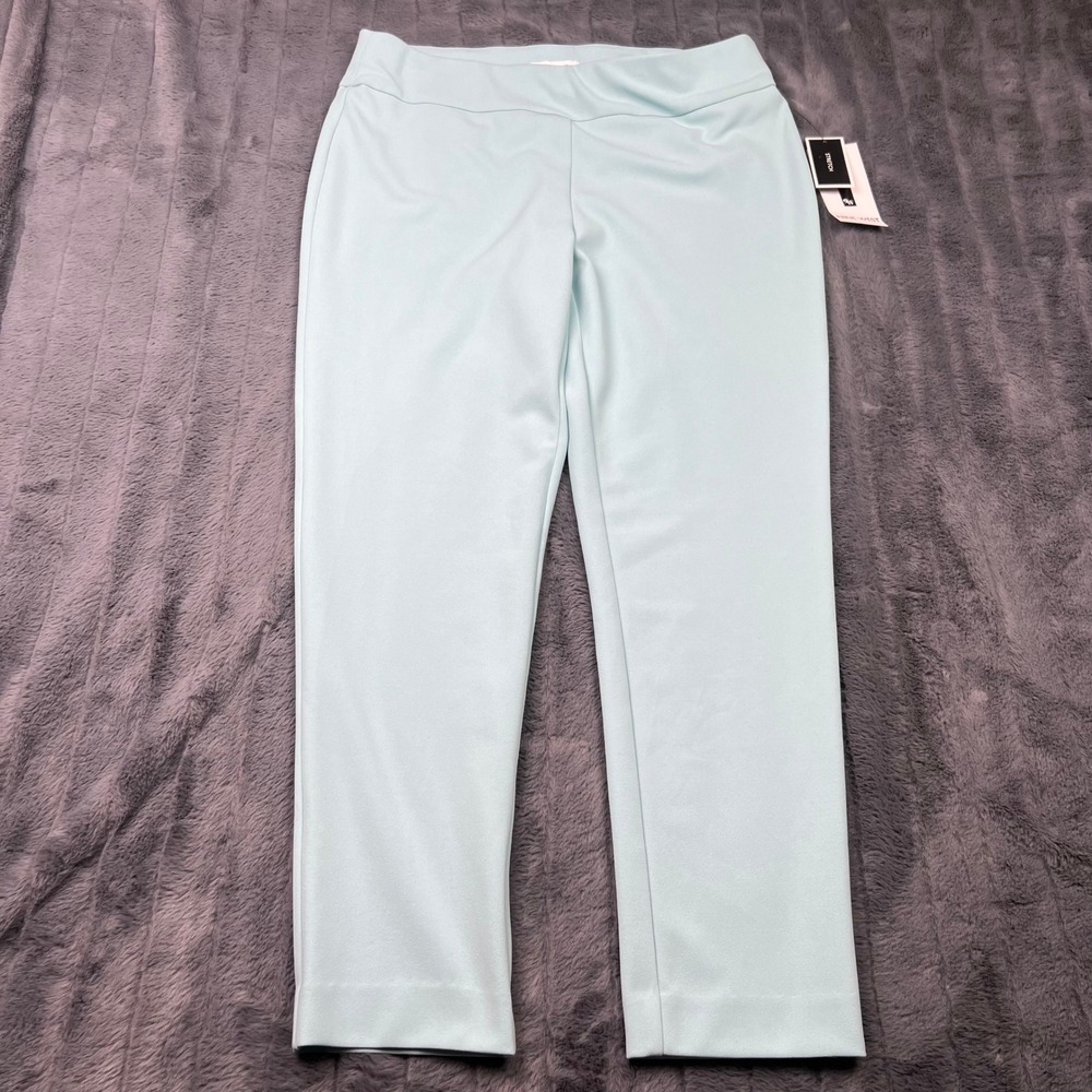 Nine West Blue Meadow Stretch Pull On Pants 10753324-1HB Size L